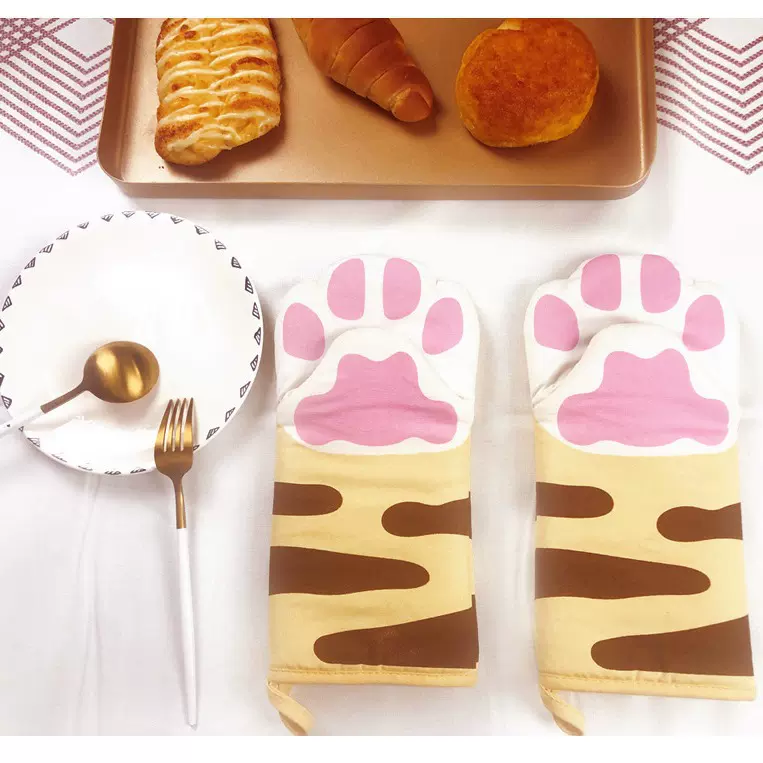 跨境爆款亚马逊猫爪烤箱隔热手套厨房微波炉防烫手套厂家批发