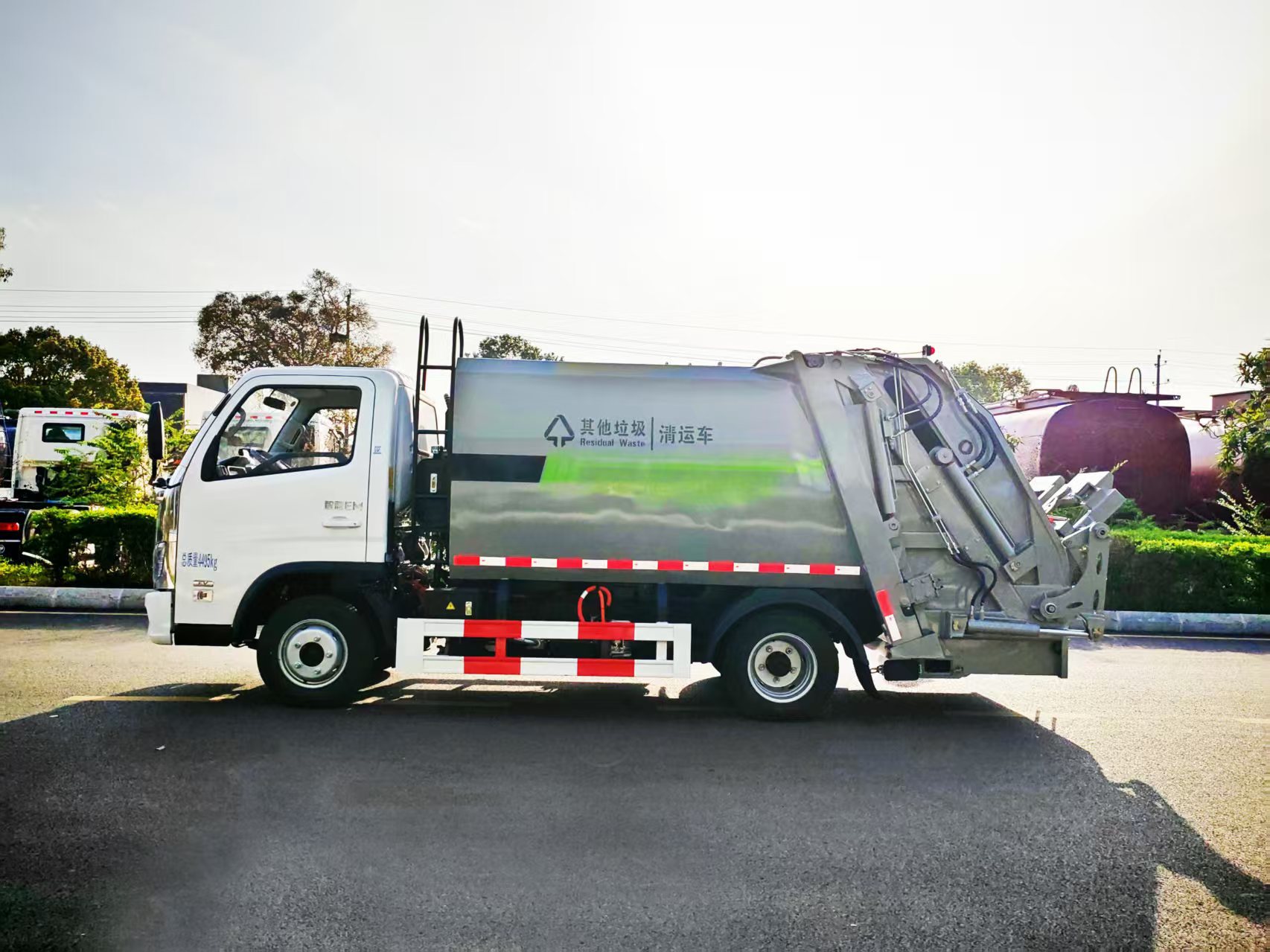 Foton Aoling Electric Compression Garbage Truck, New Energy 5.8 Cubic Meter Garbage Truck for Municipal Sanitation Waste Collection and Classification