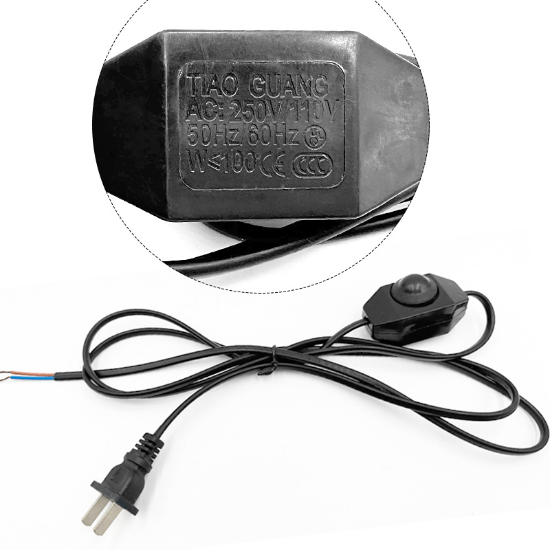 Table lamp switch wire 303 switch with wired control, dimming button, foot pedal, floor knob, plug, power cord