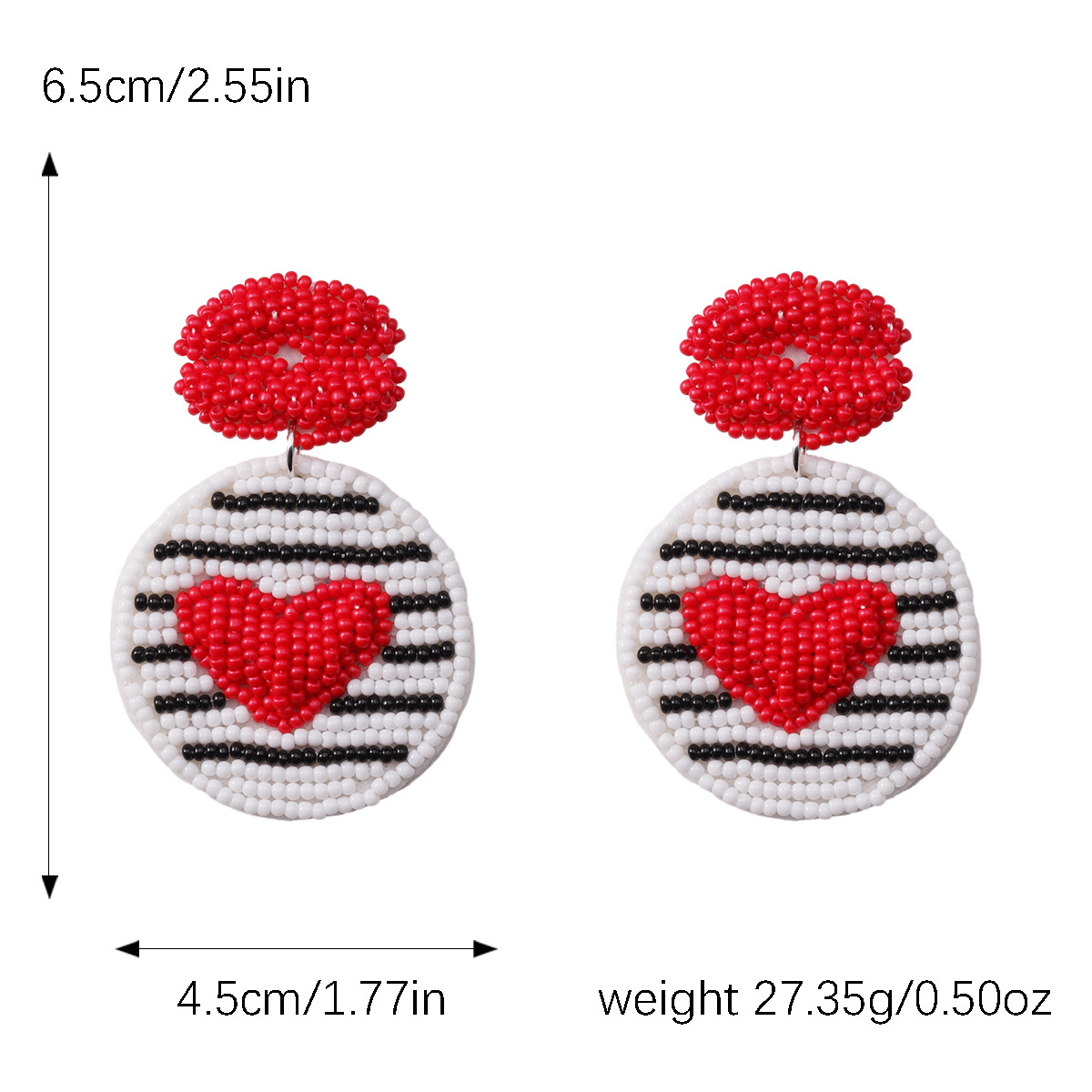 1 Pair Elegant Lady Letter Heart Shape Plastic Resin Drop Earrings display picture 17