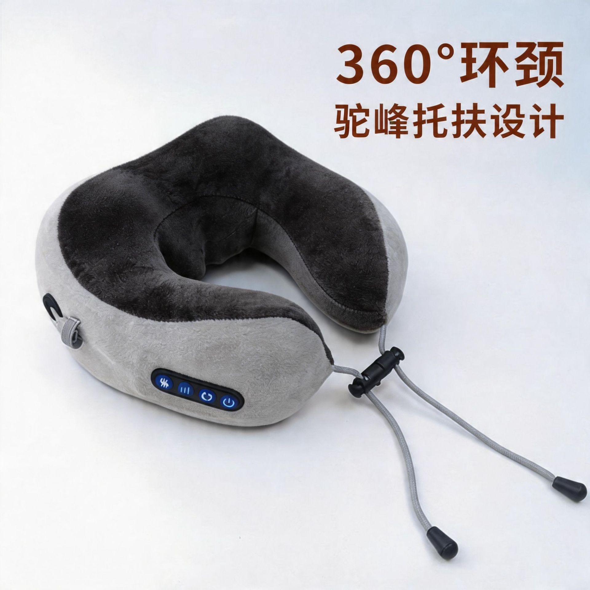 Almohada de masaje en forma de U transfronteriza, portátil para coche, almohada de viaje en forma de U, masajeador eléctrico para cuello y columna cervical al por mayor image 3
