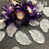 Yu Tian Czech glazed glazed feather leaf imitation crystal leaf ancient style children's hair clip of Hanfu DIY 簪 娘 娘 accessories accessories