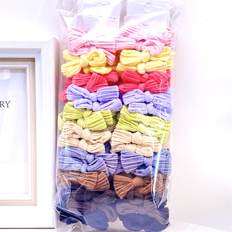 Estilo coreano accesorios para el cabello rentable etiqueta simple cuerda de pelo 5 tarjetas gran cuerda de pelo sin costura 2 yuanes tienda tocado