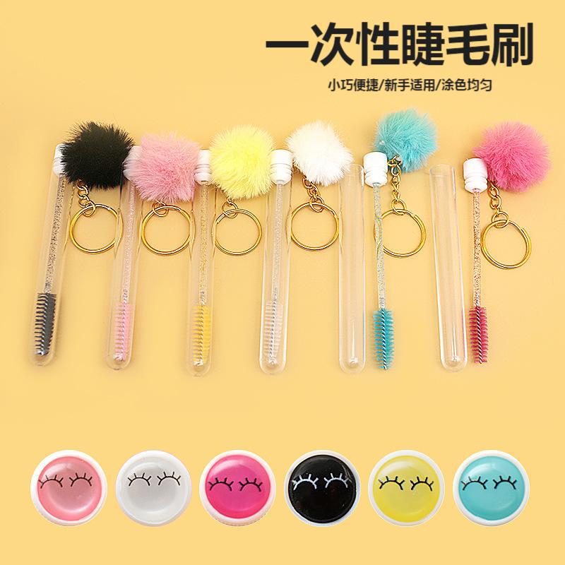 Cepillo de pestañas de comercio exterior cepillo de pestañas desechable cepillo de tubo de ensayo cepillo de barra de cristal cepillo de maquillaje cepillo de pestañas especial para pestañas