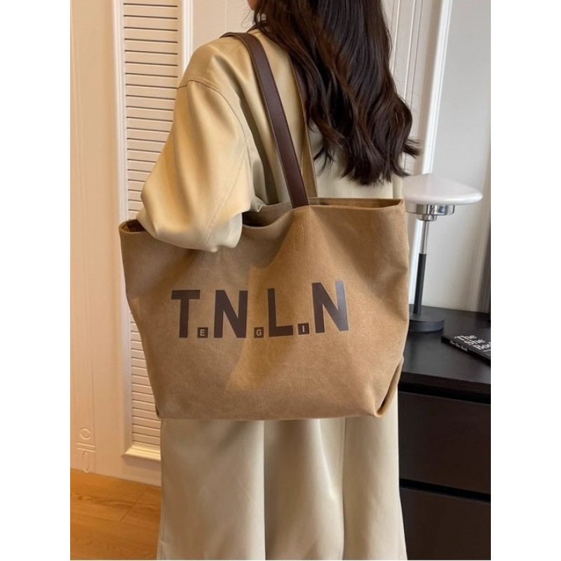 Capacious shopping bag, universal one-shoulder bag, for students