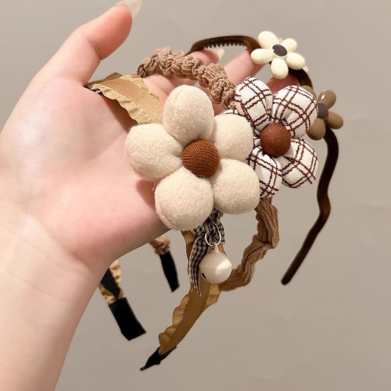 Flores de dibujos animados para niños correa de cabello de verano niñas prensas de cabello paquete encantador extranjero correa de cabello antideslizante niñas toque de cabello