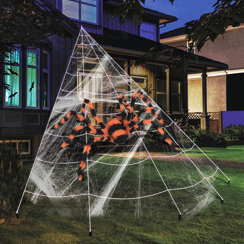 Araña de Peluche Grande Multicolor para Decoración Exterior de Halloween image 3