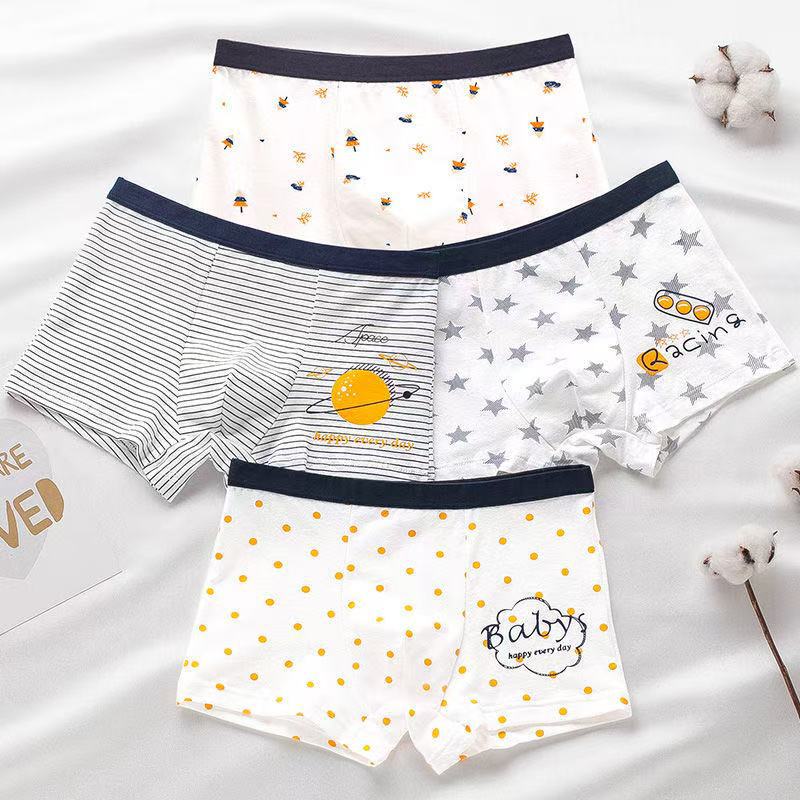 Children's underpants boys' boxer cotton medium and large children 10 boys children 12 boxer pants 15 years old shorts head primary school students