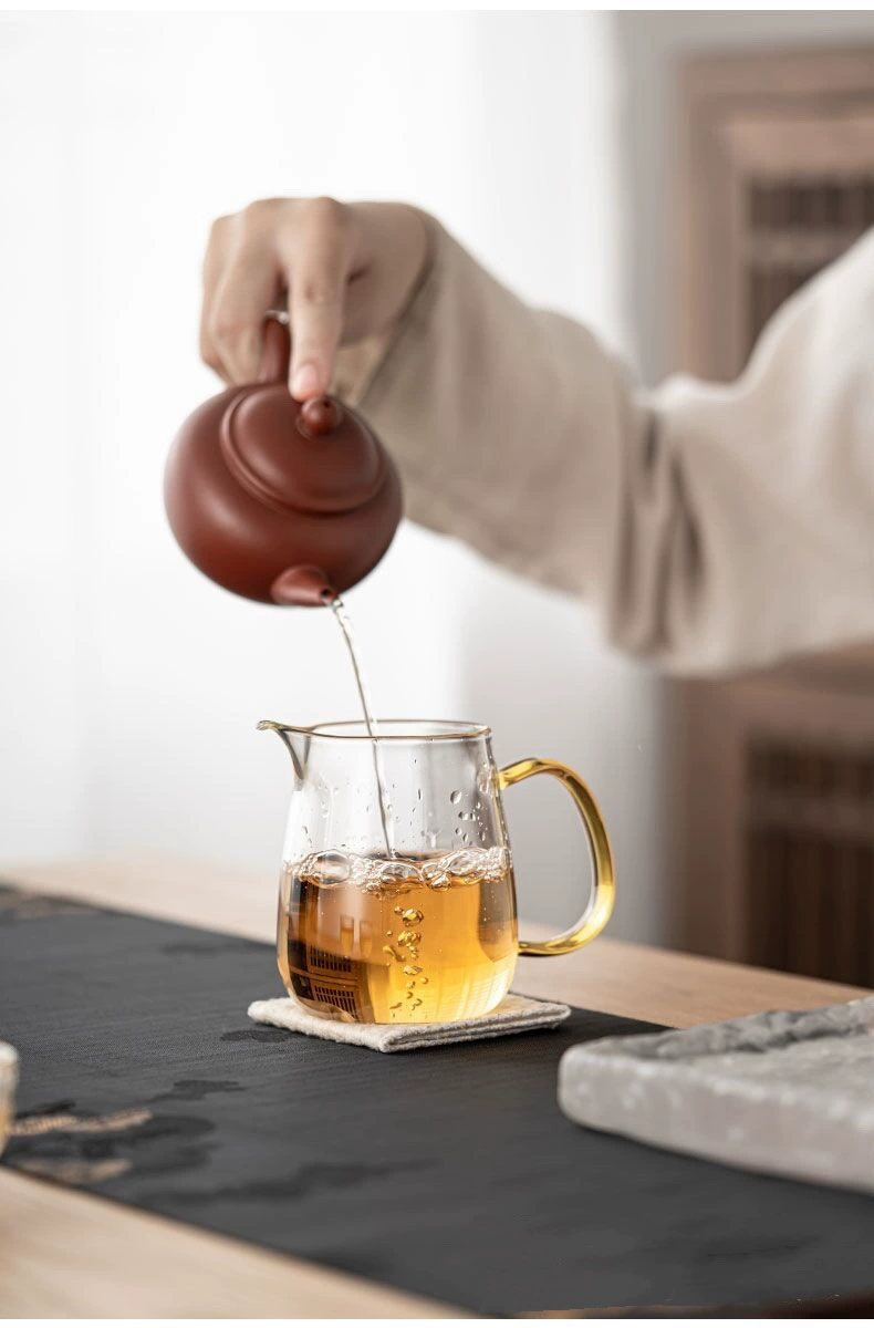 Glass Japanese tea set, increased thickness, internet celebrity