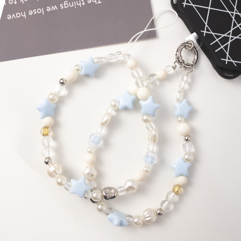 Beaded Mobile Phone Lanyard Mobile Phone Lanyard Short Universal Wrist Strap New High-End Mobile Phone Chain Ins Style Pearl Beaded Mobile Phone Lanyard Mobile Phone Lanyard Short Universal Wrist Strap New High-End Mobile Phone Chain Ins Style Pearl