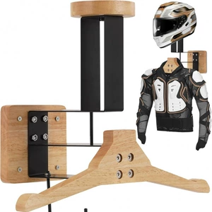 Cross-border best-selling wooden helmet rack, motorcycle jacket stand, sports equipment storage rack, wooden clothes and hat wall mount rack