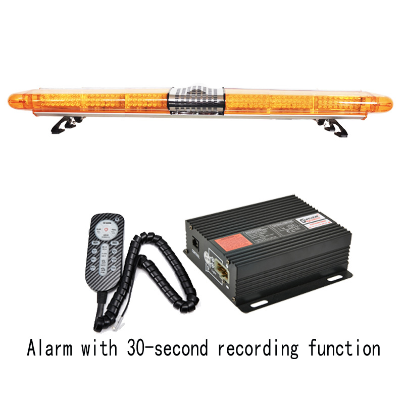 LED Roof Warning Light Long Row Strobe Light 1.7m Flashing Light + Horn + 30-Second Recording Alarm 420R39