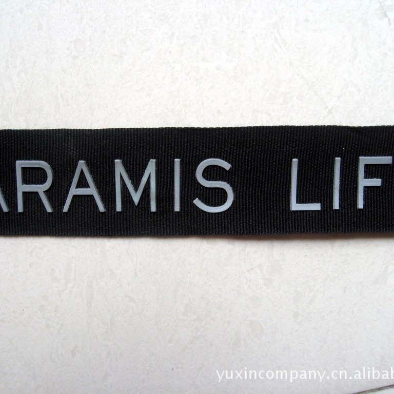 Webbing Hand Strap Embossing silica gel Shoulder strap Webbing three-dimensional Offset printing Trademark LOGO Dongguan factory