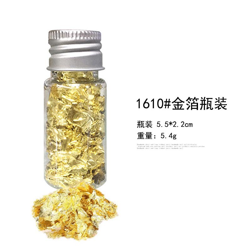 Joyería de uñas lámina de oro accesorios de material de decoración de uñas hechas a mano papel de lámina de oro oro plata piezas de lámina de estaño oro rosa