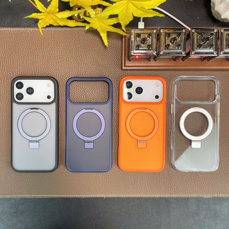 适用iPhone17Promax 防摔不发黄2.0亚克力透明磁吸支架手机壳17|undefined