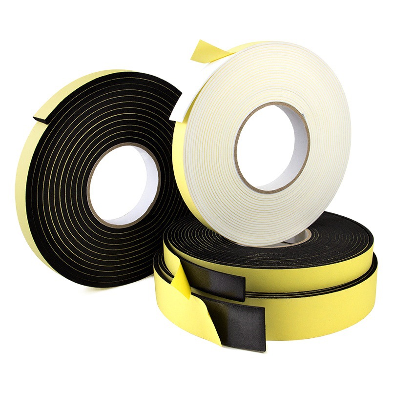 Weiyi fábrica fuerte cinta adhesiva de esponja engrosada anti-colisión troquelado a prueba de golpes a prueba de sonido negro de un solo lado pegamento de espuma EVA