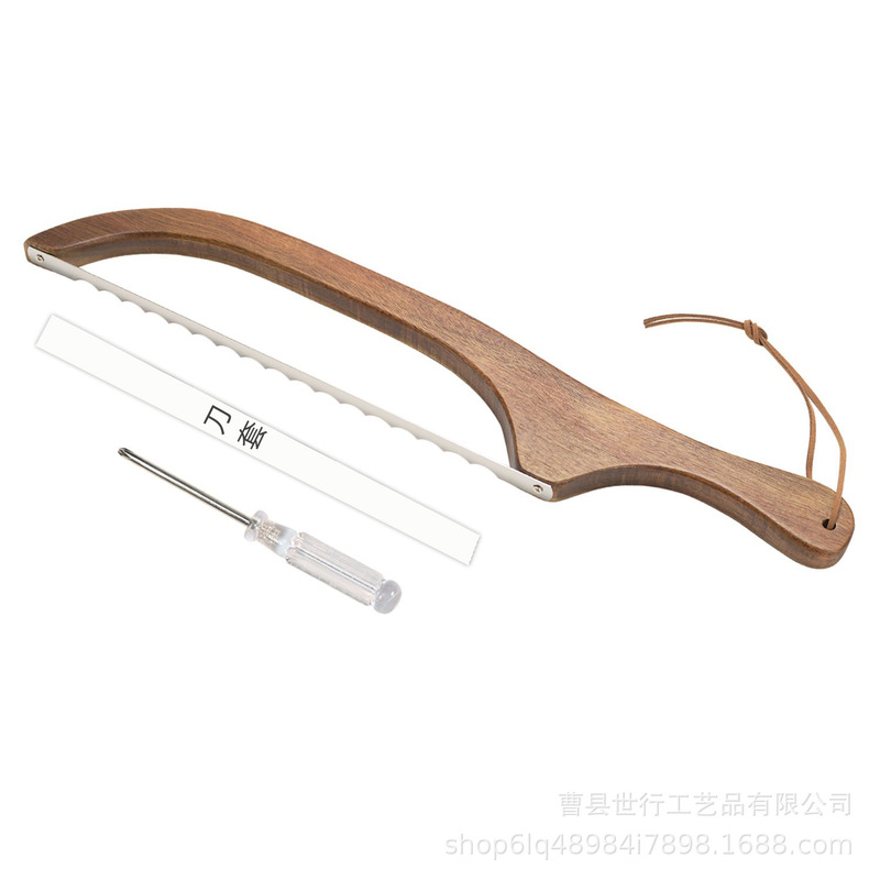 スポット木製パンスライスナイフ鋸歯状パンナイフシンプルなベーキング家庭用パン切断鋸キッチンツール|undefined
