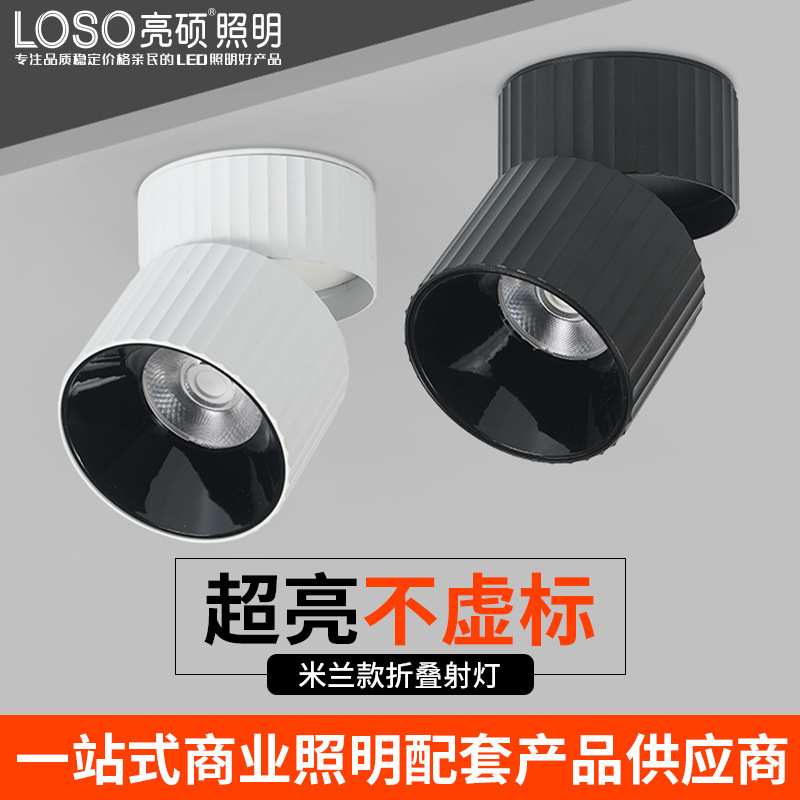 Surface-Mounted Folding Spotlights, Hotel Wall-Washing Lights, Ceiling-Mounted Adjustable Angle Spotlights, Anti-Glare Surface-Mounted Folding Spotlights Surface-Mounted Folding Spotlights, Hotel Wall-Washing Lights, Ceiling-Mounted Adjustable Angle Spotlights, Anti-Glare Surface-Mounted Folding Spotlights