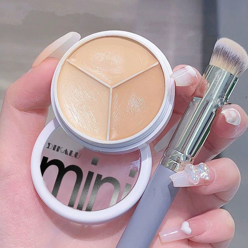 Ins Little Red Book такой же трехцветный консилер, чехол от темных кругов, прыщей, пятен, разрывной канавки, шлифовка кожи, невидимый французский узор