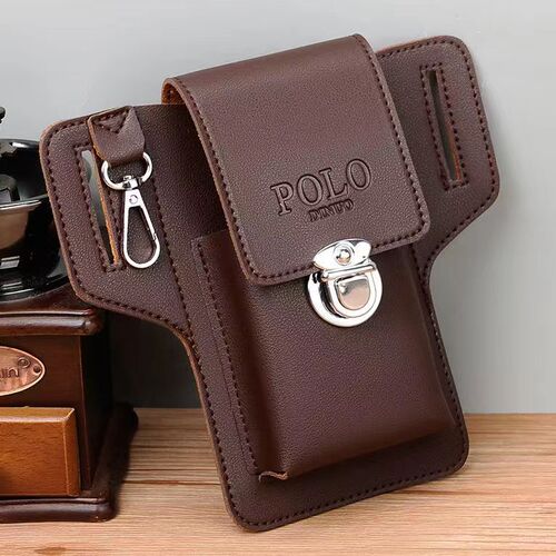 New vertical mobile phone waist bag for men working on construction sites, mobile phone holster that can hold cigarette cases, hang keys and wear belts