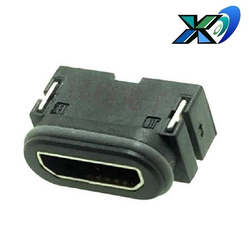迷你USB插口防水卧式 USB插座卧式防水IPX8  USB接口卧式防水