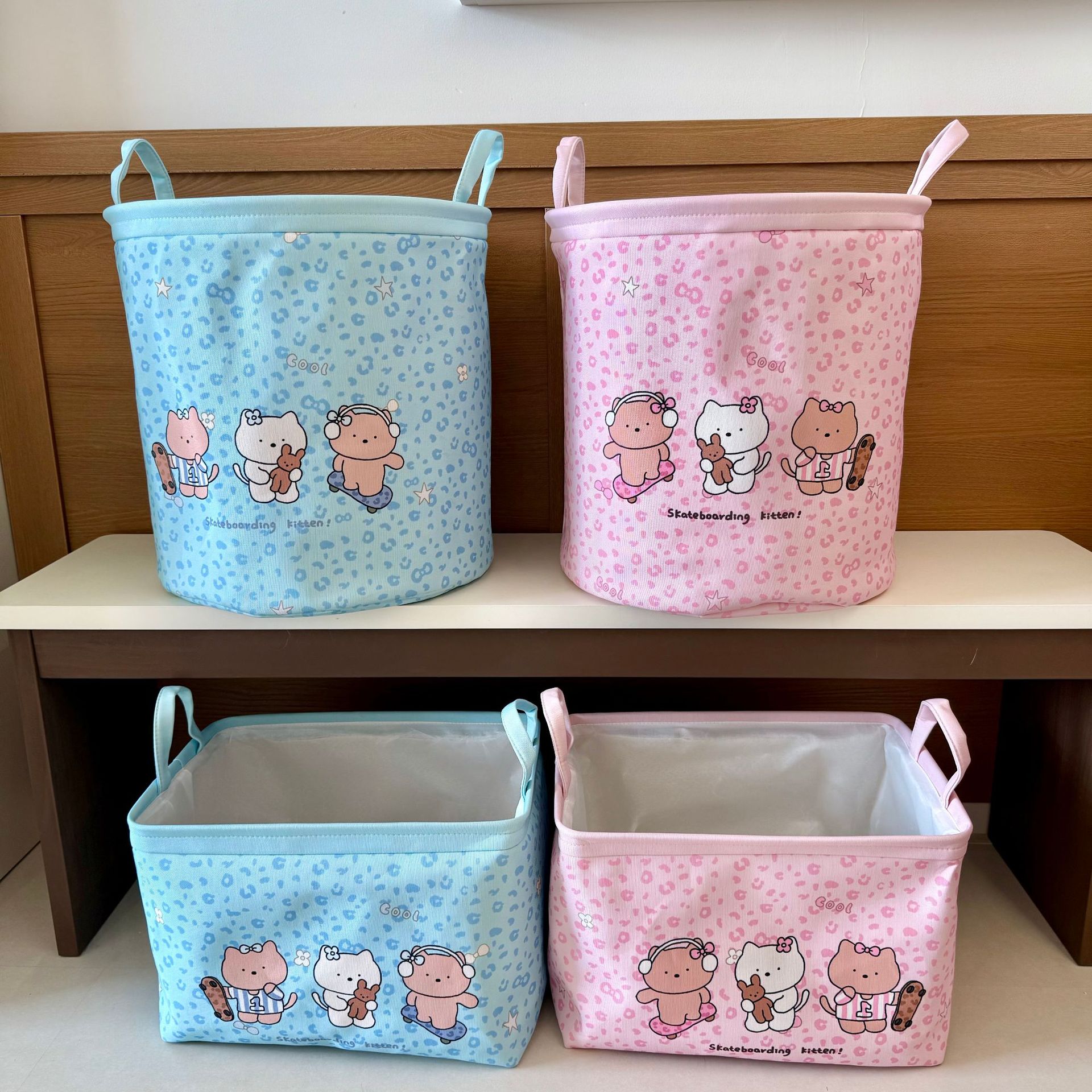 Cesta de ropa sucia para gatos plegable decoración de baño almacenamiento de ropa juguetes dormitorio lavandería cesta de ropa sucia