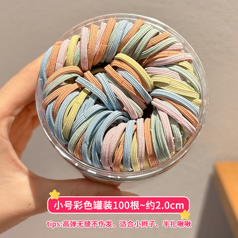 Tela de goma simple y duradera de alta elasticidad para mujeres, anillo de cabello para niños, cordón de cabello no lesiones, accesorios para el cabello diarios versátiles