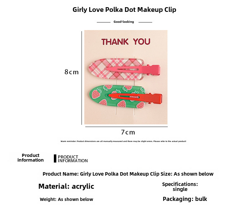 Sweet love wave point strawberry fruit seamless side bangs broken hairpin girl heart to send girlfriends wholesale new_voghion.com