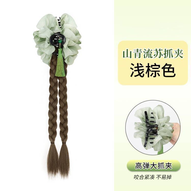 Nuevo estilo antiguo chino bordilla agarrar clip de cabello doble trenza almacenamiento completo sueño trenza de torsión entrelazado niños otros ventas calientes