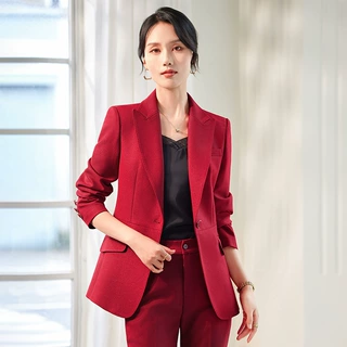 KY9981高端西装套装女2024秋冬新款职业装时尚气质西服两件套正装