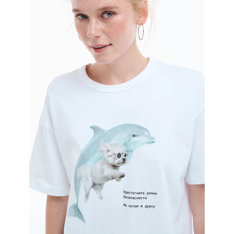 Casual, Simple, Trendyy Summer New Style Cartoon Cute Age-Reducing Chic Printed Cotton Short-Sleeved T-Shirt Top