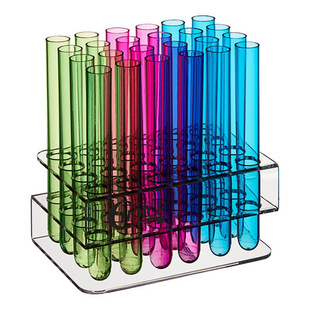 Transparent organic glass test tube display rack hospital supplies test tube rack physical examination blood collection tray bracket test tube cocktail
