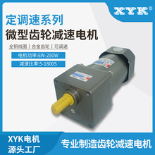XYK永坤90W调速电机220V交流 90*90流水线微型齿轮减速电机带刹车