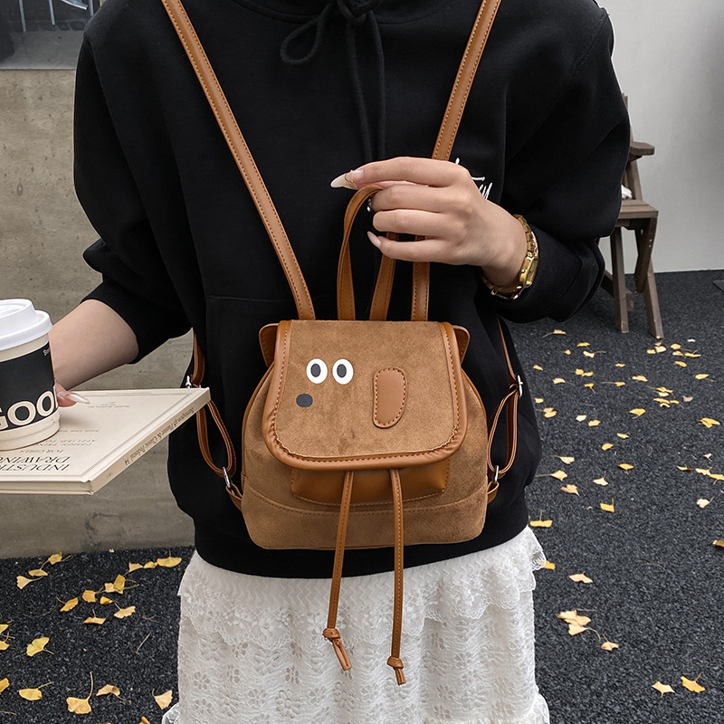 Mochila para niños y perros lindos 2025, mochila para bebés coreanos retro de dibujos animados otoño y invierno nueva mochila para niños