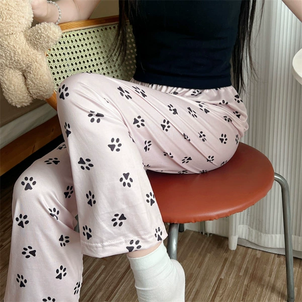 Milk silk trousers cat claw 132