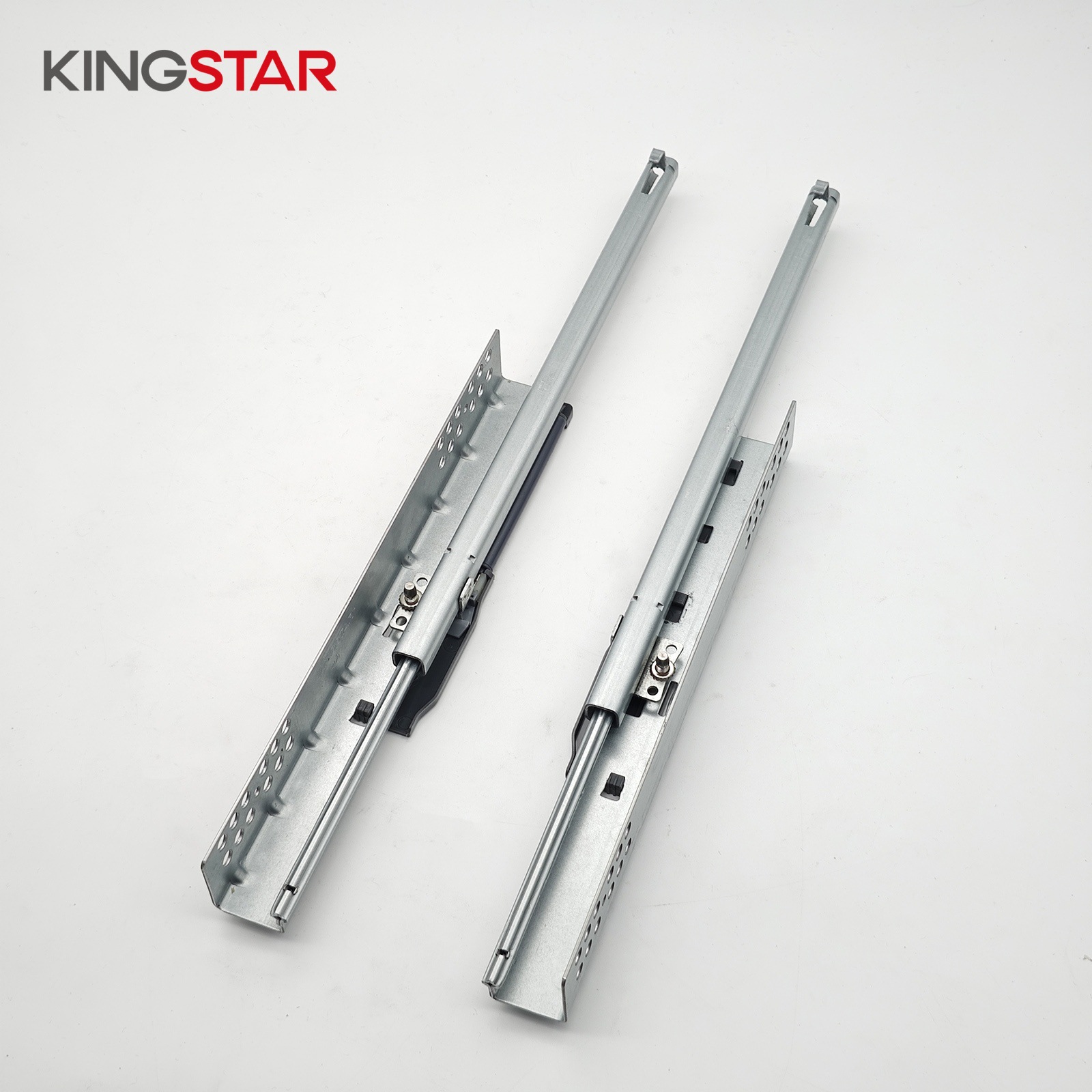 金思达G6二节缓冲隐藏式滑轨 带调节钉家具五金配件批发