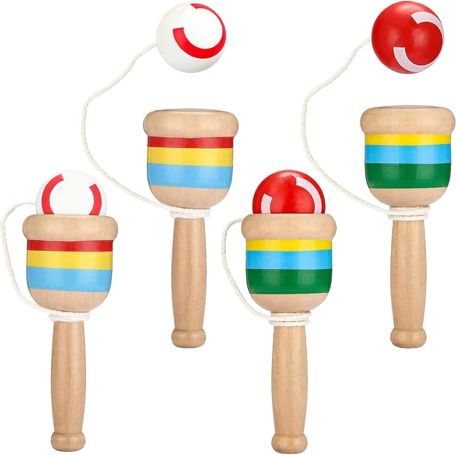 Espada para niños Bola de habilidad de jade Coordinación mano-ojo Juguete tradicional Habilidad de madera Taza de entrenamiento sensorial Bola de lanzamiento de juguete