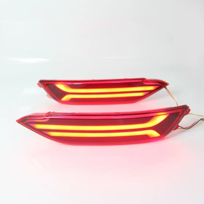 Suitable for 15/16/17 Hyundai Tucson Rear Bumper Lights Modified Anti-Rear Collision Led Brake Lights Tail Lights Rear Warning