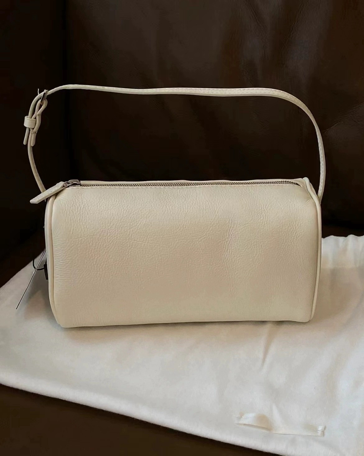 row复古90s麂皮绒笔筒包夏季跨境真皮单肩包the斜挎手提包包女 - Thumbnail 8