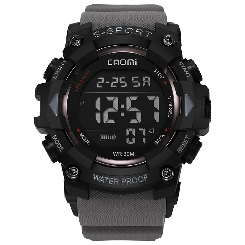 Nuevo reloj de moda al aire libre para hombres estudiantes tendencia adolescente gran dial impermeable multifuncional reloj electrónico deportivo para hombres