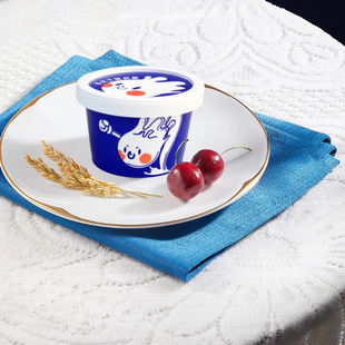 Plastic Packaging Cup Milk Skin Yogurt Ice Cream Pudding Mousse Cup Round Thickeneded with Spoon and Sealing Film Customization