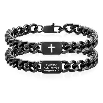 European and American Cross-Border Fashion Personalized Initial Letter Bracelet Nameplate Cross Chain Bracelet 2026 Summer New Jewelry