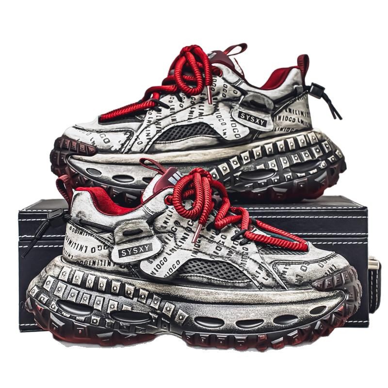 2025 cuatro estaciones de zapatos de malla transpirables zapatos de nicho al aire libre zapatos de papá chatarra el viento de Harajuku hace viejos zapatos sucios zapatos de hombre