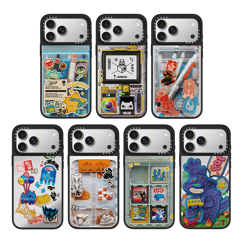 Jess Wiseman Co-Branded Rain Boots Cat Graffiti Illustration Iphone17Promax Apple 16 Mirror Phone Case