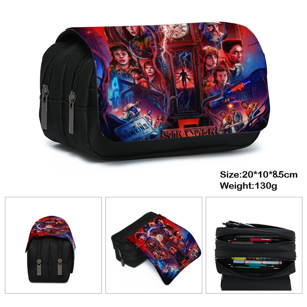 5 bolsas de bolígrafo de gran capacidad de almacenamiento multicapa de tela Oxford bolsa de papelería estudiante calificación transfronteriza portátil