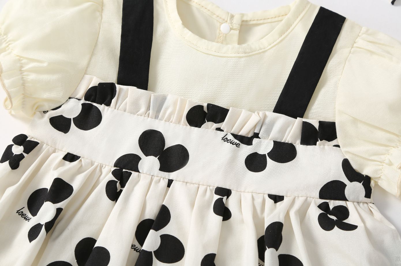 Sommer Strampler Kleid Für Baby Mädchen Baumwoll Jumpsuit_voghion.com