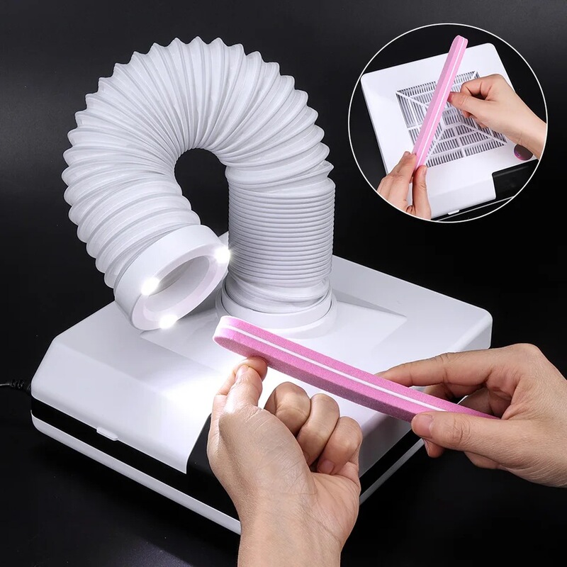 60W Nail Dust Collector Nail Vacuum Cleaner Nail Manicure Pedicure Nail Art Salon Dust Removal Powerful Vacuum