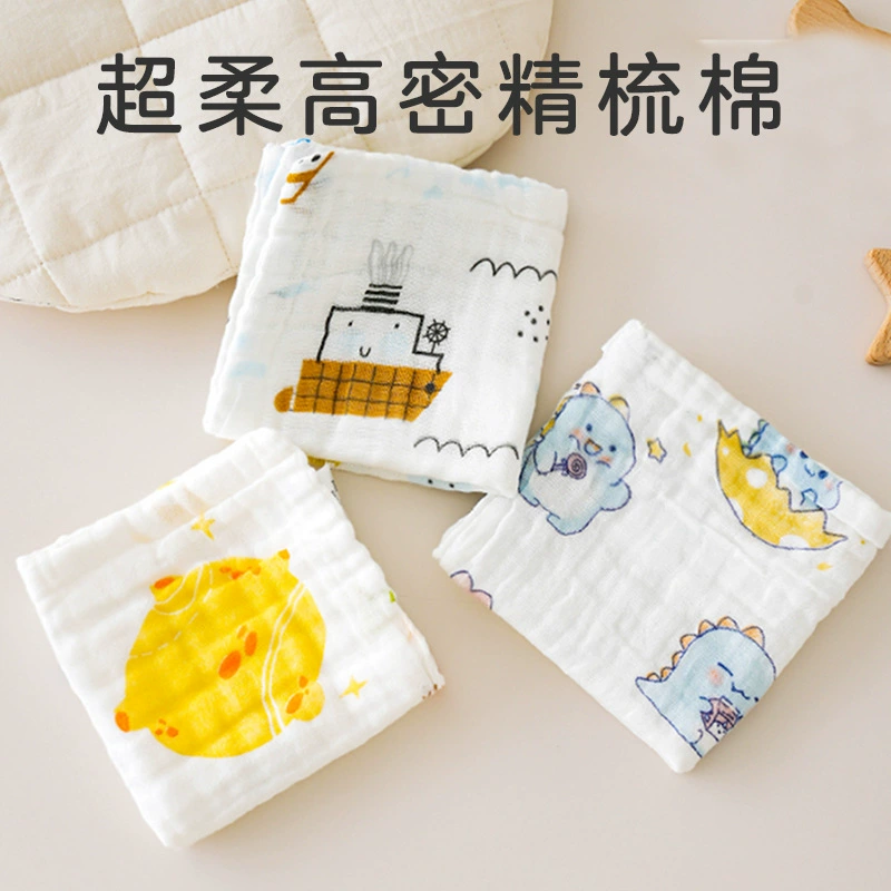 Детское полотенце для рта для новорожденных мягкое и удобное хлопковое марлевое маленькое квадратное полотенце для детей