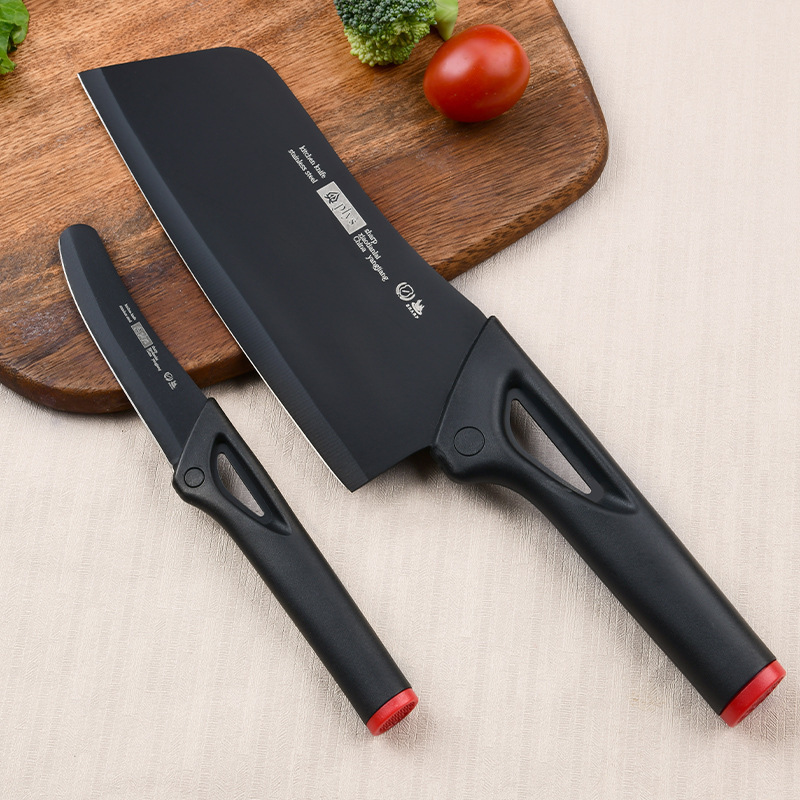 Cuchillo de cocina de acero inoxidable de doble cuchillo cuchillo de cocina cuchillo de frutas cuchillo de cocina cuchillo de corte casero combinado