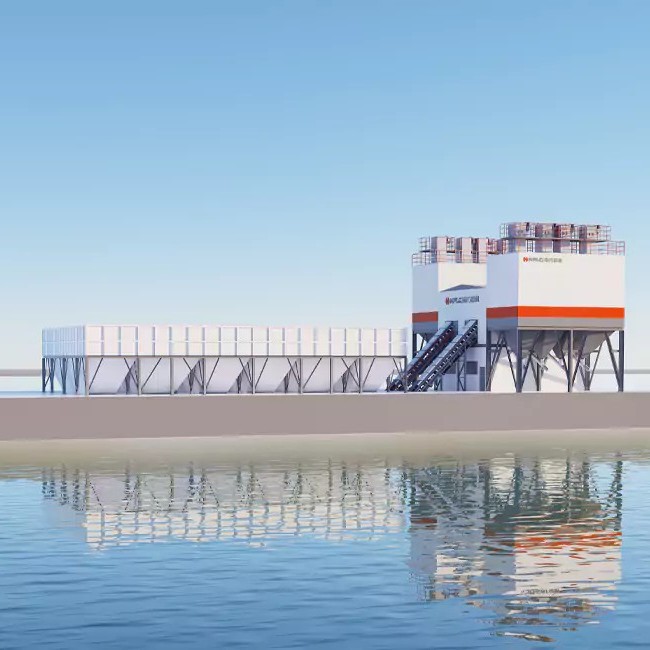 南方路机NFLG HZSC150型海工混凝土搅拌楼